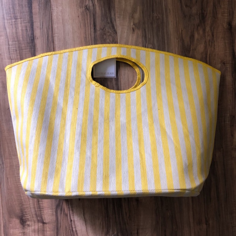 Shiraleah Lolita Yellow Striped Tote - Picture 3 of 13